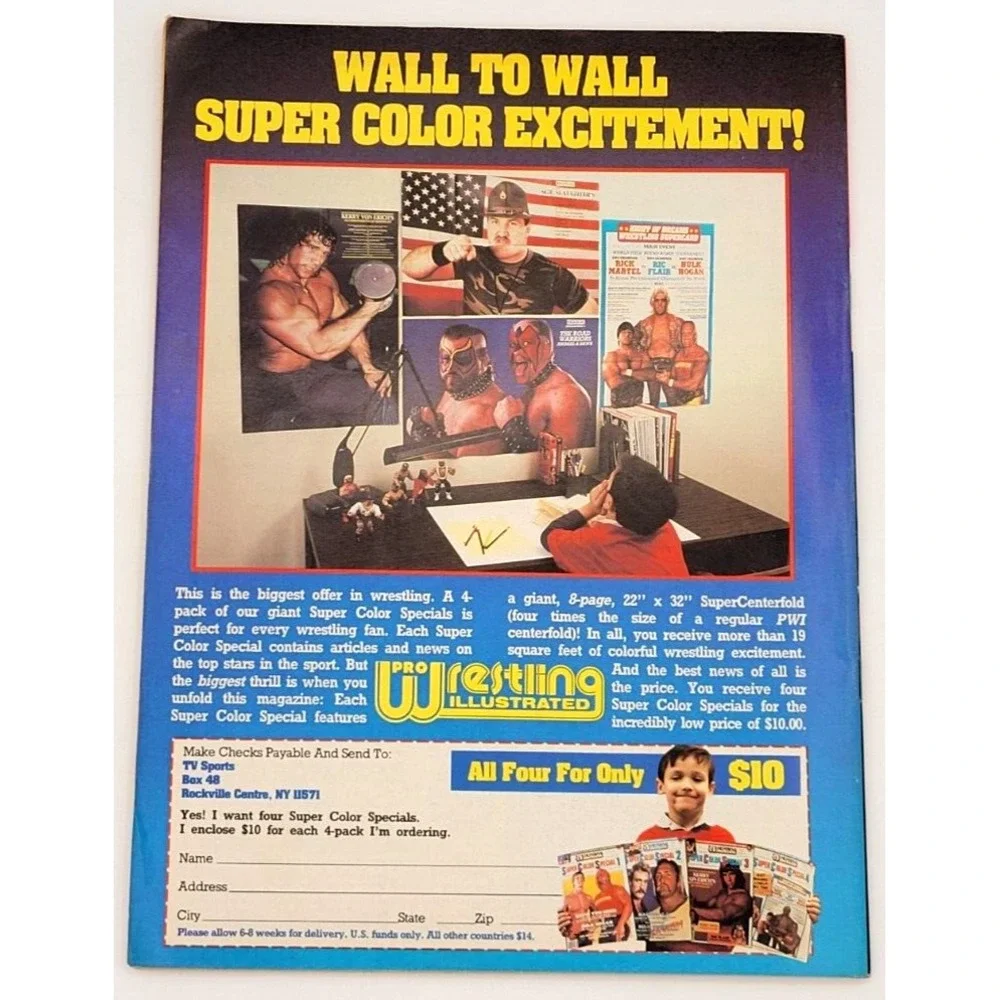 INSIDE WRESTLING NOV 1986 ROAD WARRIORS BRITISH BULLDOGS PAUL ELLERING FREEBIRDS